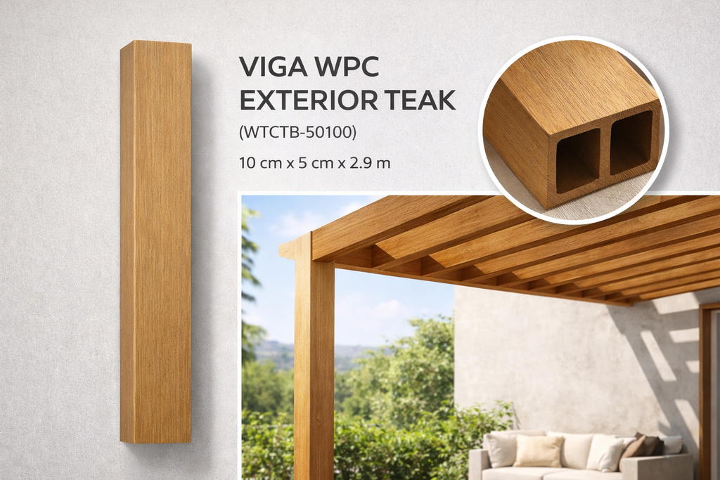 [WTCTB-50100] VIGA WPC EXTERIOR TEAK 10 x 5