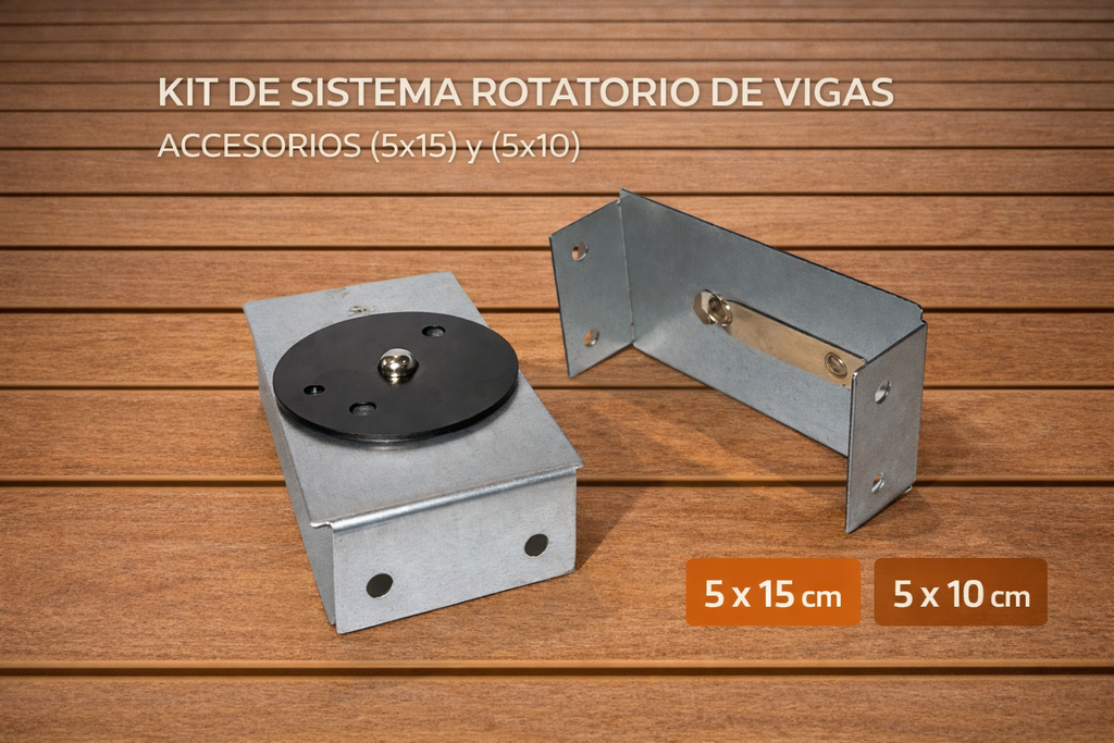 Kit de Sistema Rotatorio de VIGAS WPC (INCLUYE 2 PZAS) (5X10)