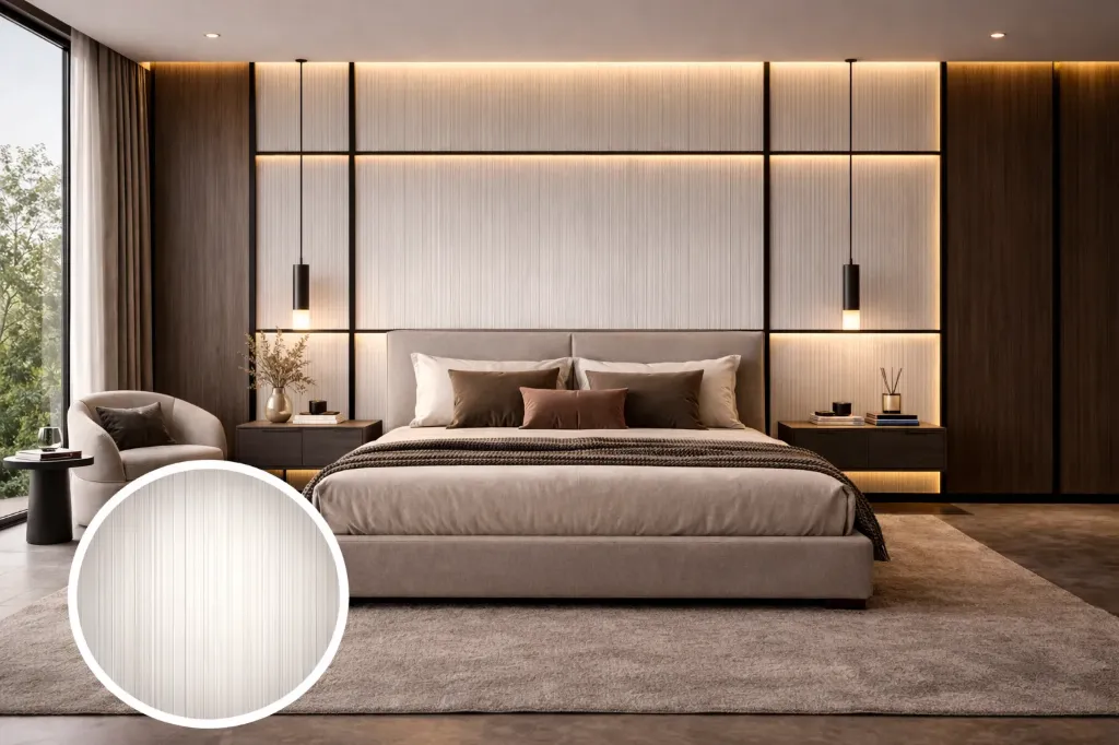 [BG90071] WPC WALL PANEL LINEA: AESTHETIC BEELINE